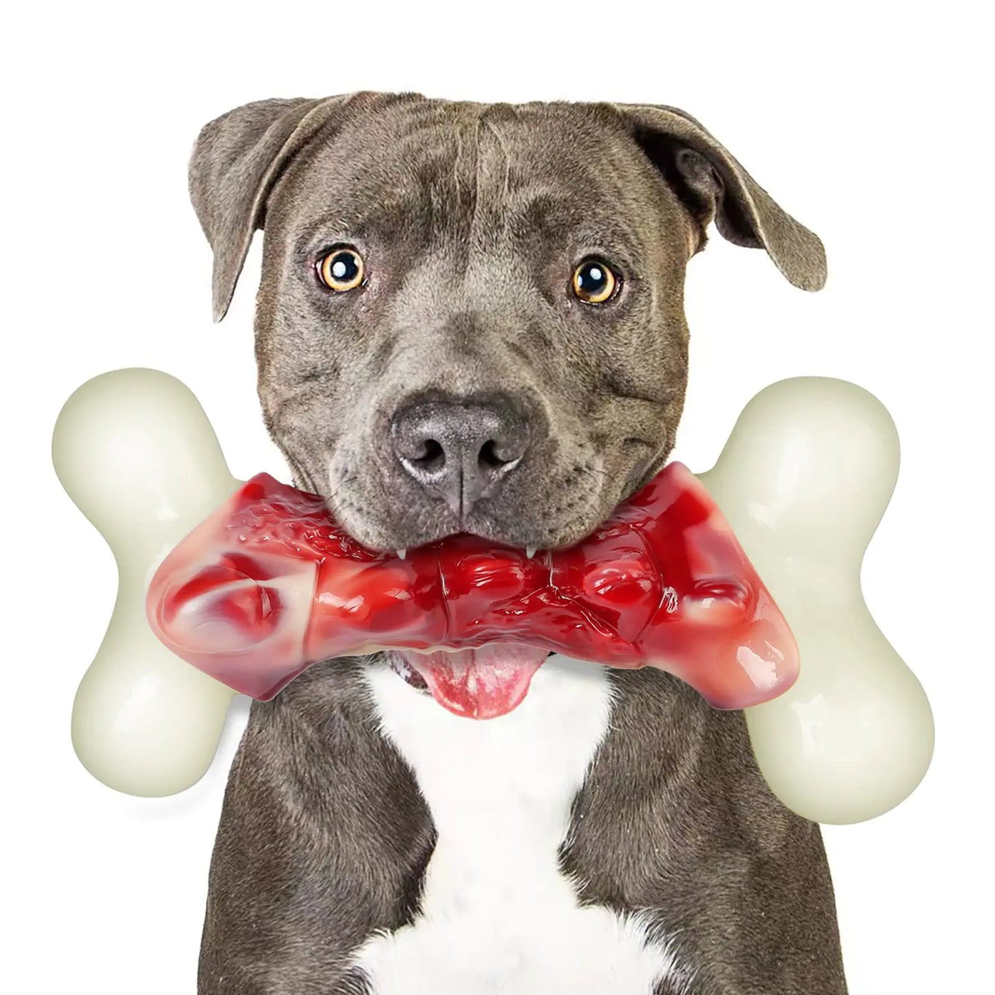 Large Indestructible Dog Toy for Medium/Large Breed Dogs Real Bacon Flavored