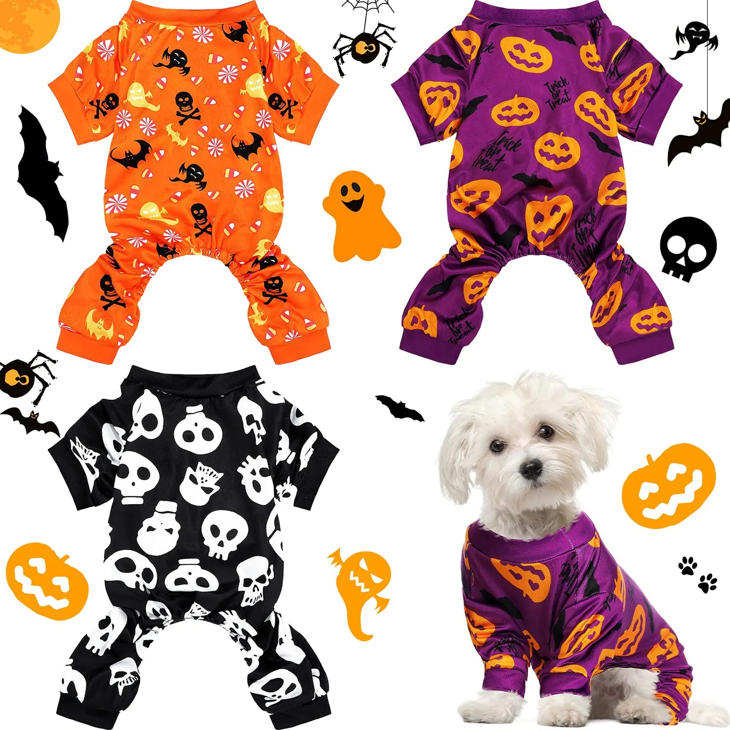 3 Pieces Halloween Dog Pyjamas