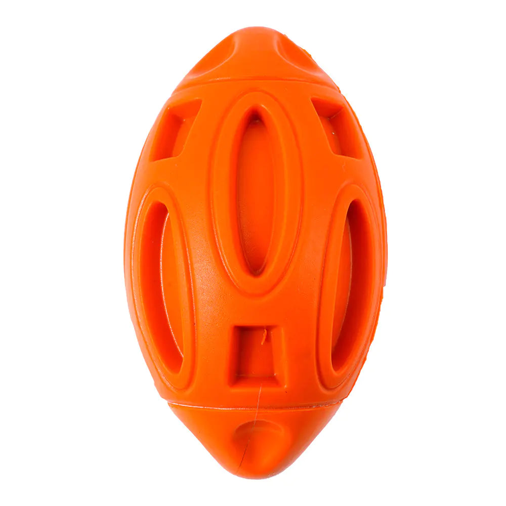 Rubber Sounding Rugby Dog Ball - Bite-Resistant Toy