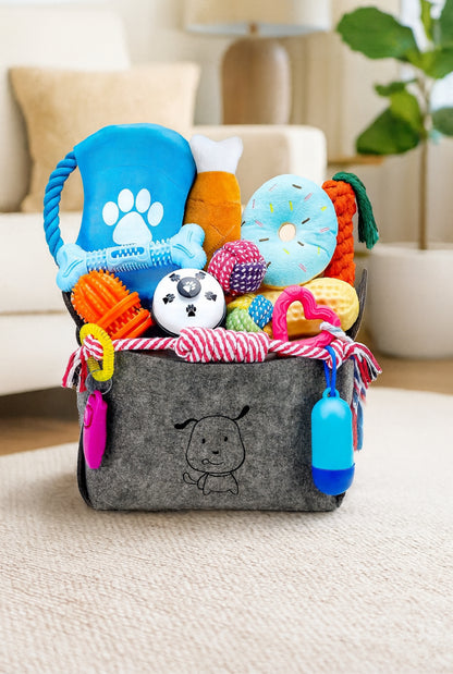 Puppy Chew Toys for Teething 26 Pack with Bin for Small & Medium Dogs