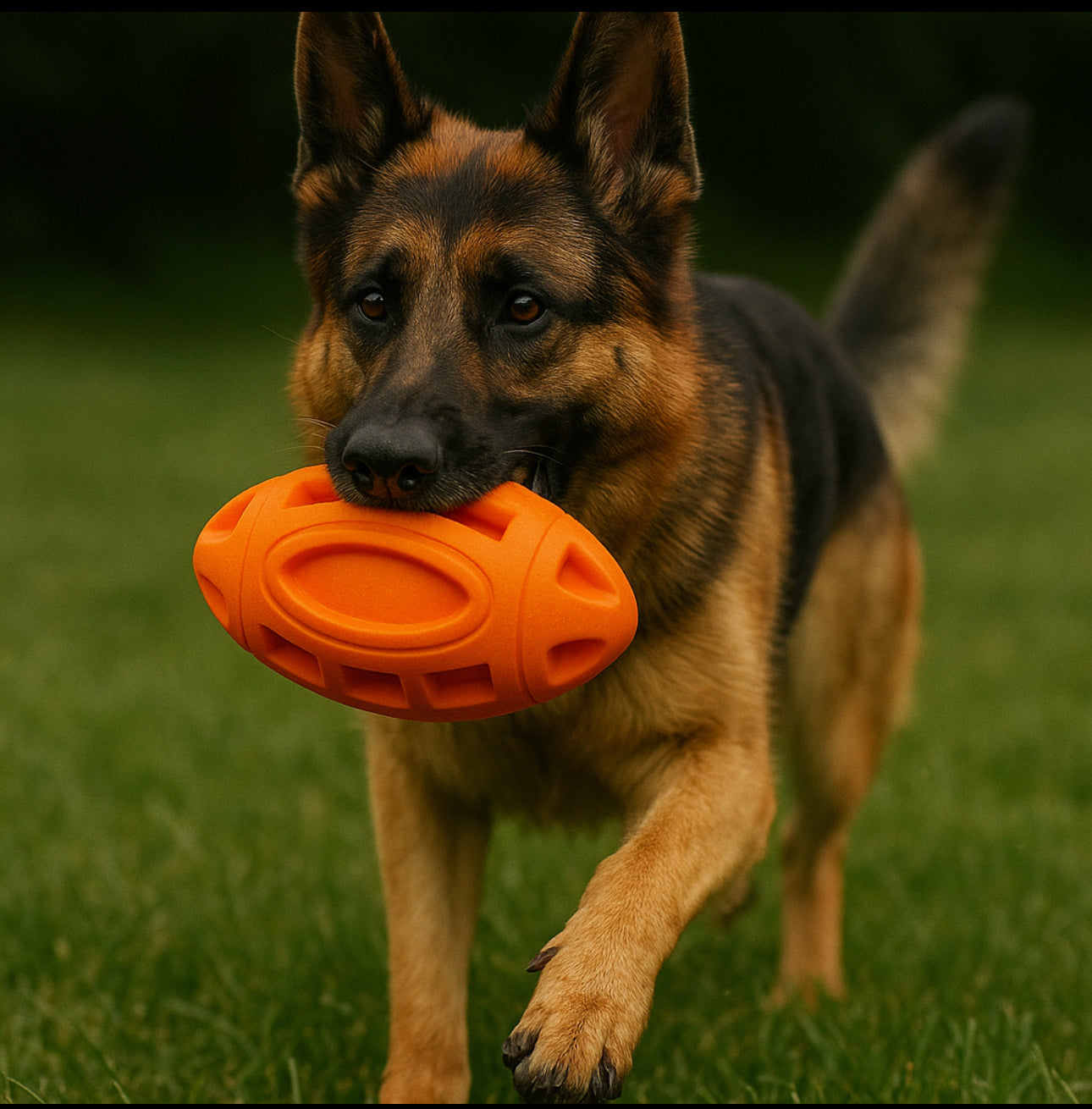 Rubber Sounding Rugby Dog Ball - Bite-Resistant Toy