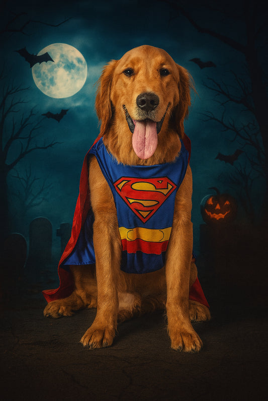 DC Comics Superhero Superman Halloween Dog Costume