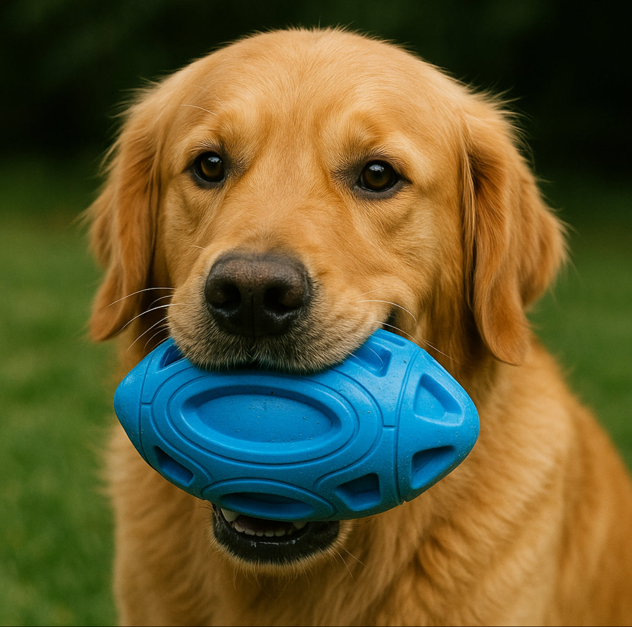 Rubber Sounding Rugby Dog Ball - Bite-Resistant Toy