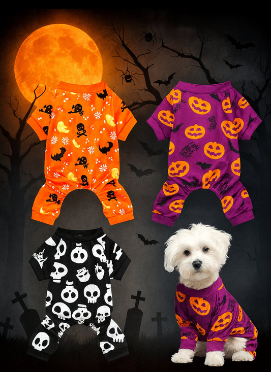 3 Pieces Halloween Dog Pyjamas