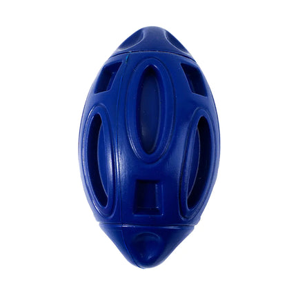 Rubber Sounding Rugby Dog Ball - Bite-Resistant Toy