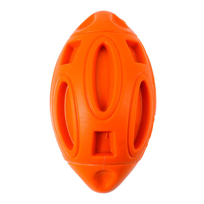 Rubber Sounding Rugby Dog Ball - Bite-Resistant Toy